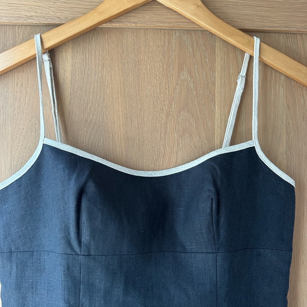 NWT Lovers and Friends Miles Black Linen Mini Dress Size Small - Picture 5 of 14